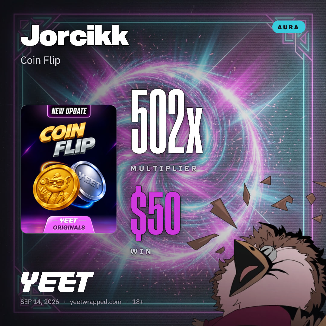 Jorcikk hit 501.8x on Coin Flip