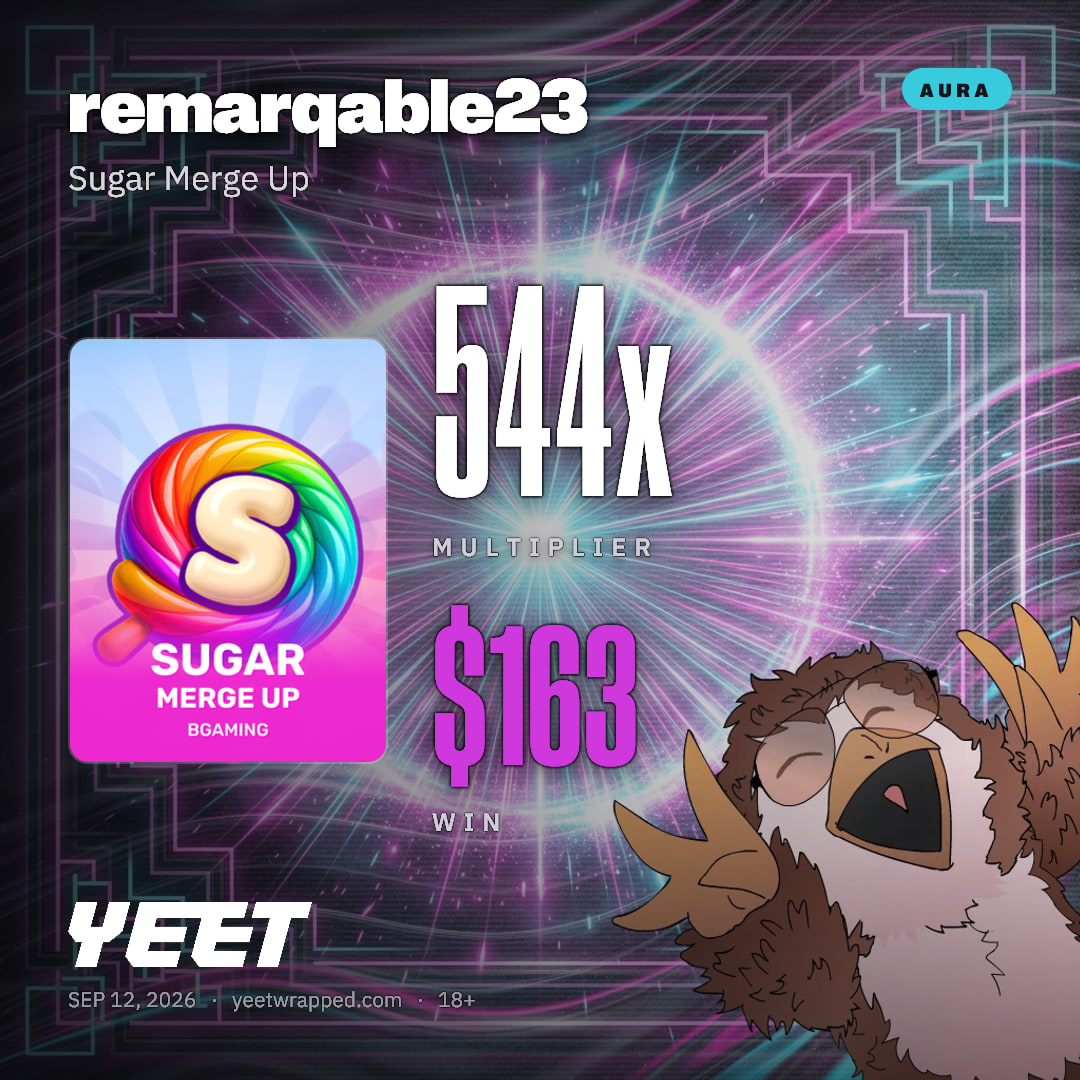 remarqable23 hit 544.3x on Sugar Merge Up