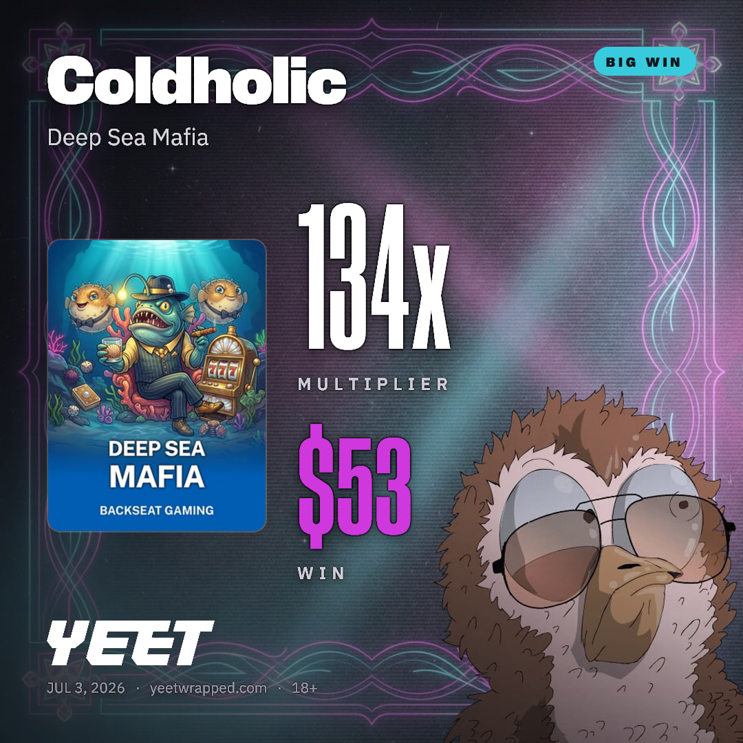 Coldholic hit 133.6x on Deep Sea Mafia