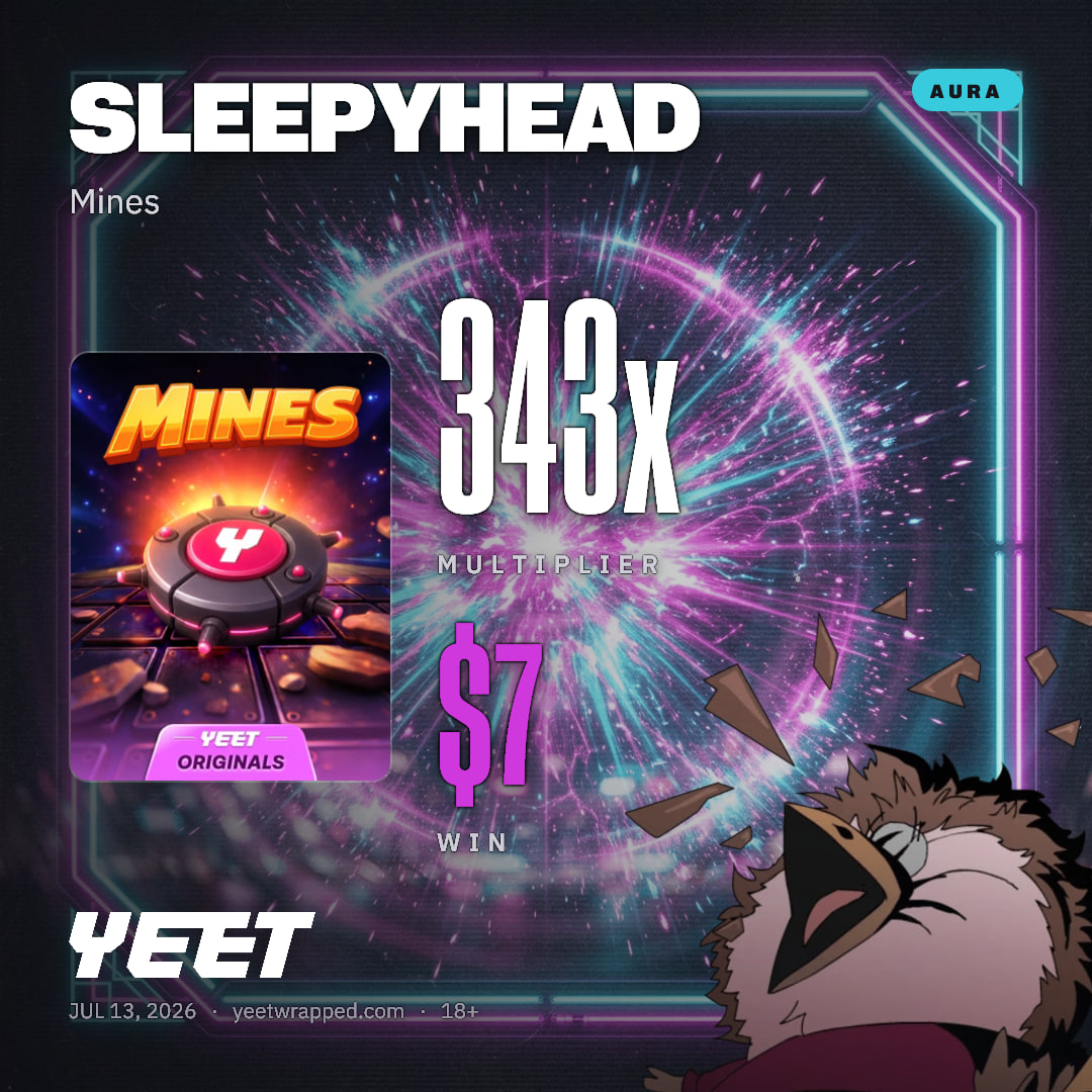 SLEEPYHEAD hit 342.6x on Mines