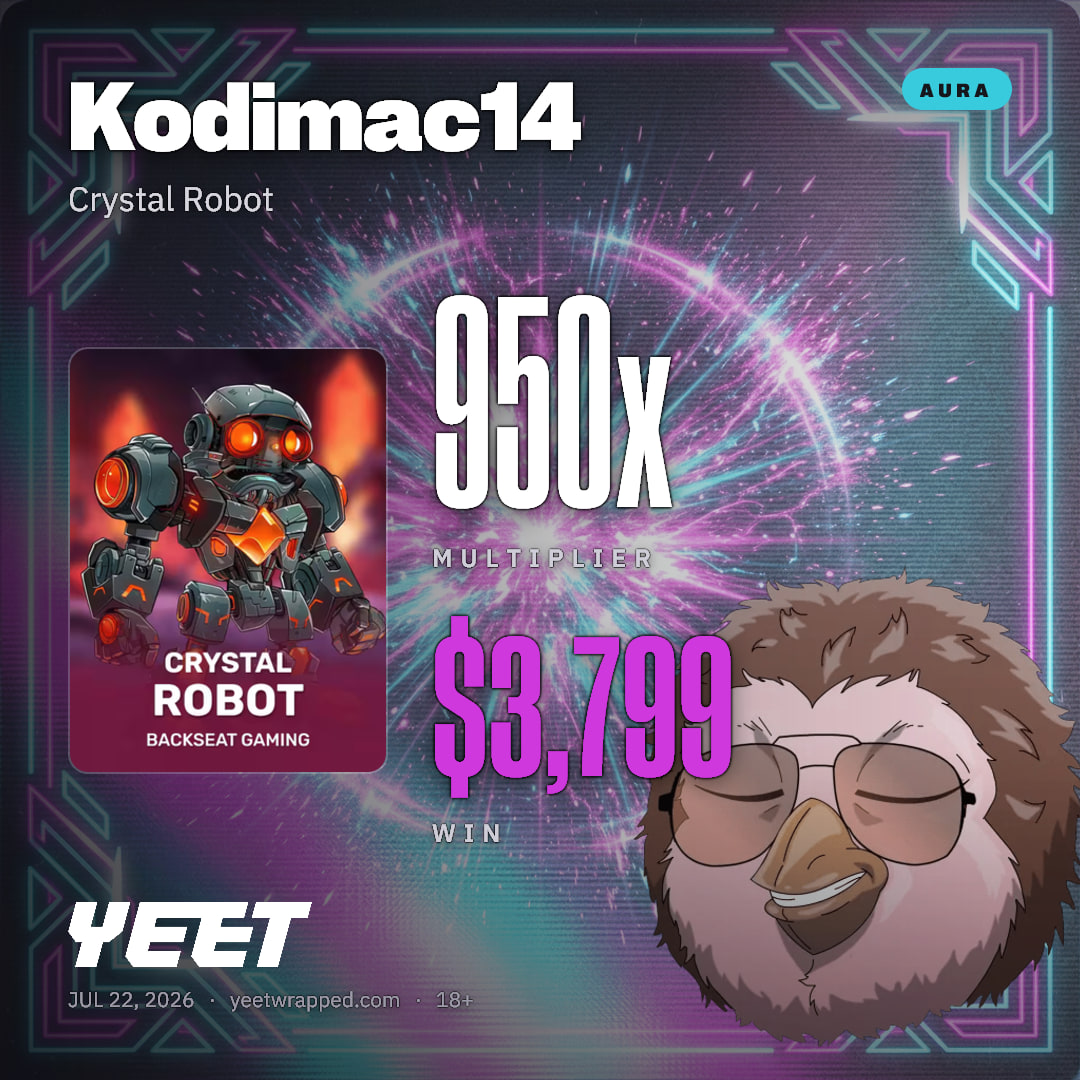 Kodimac14 hit 949.6x on Crystal Robot