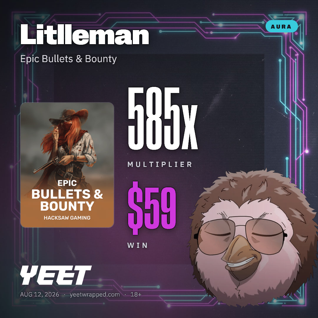 Litlleman hit 585.2x on Epic Bullets & Bounty