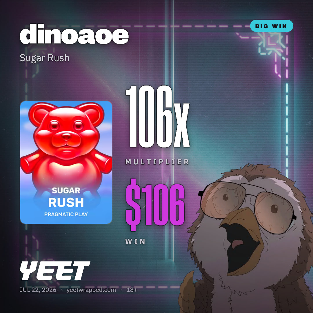 dinoaoe hit 106.3x on Sugar Rush