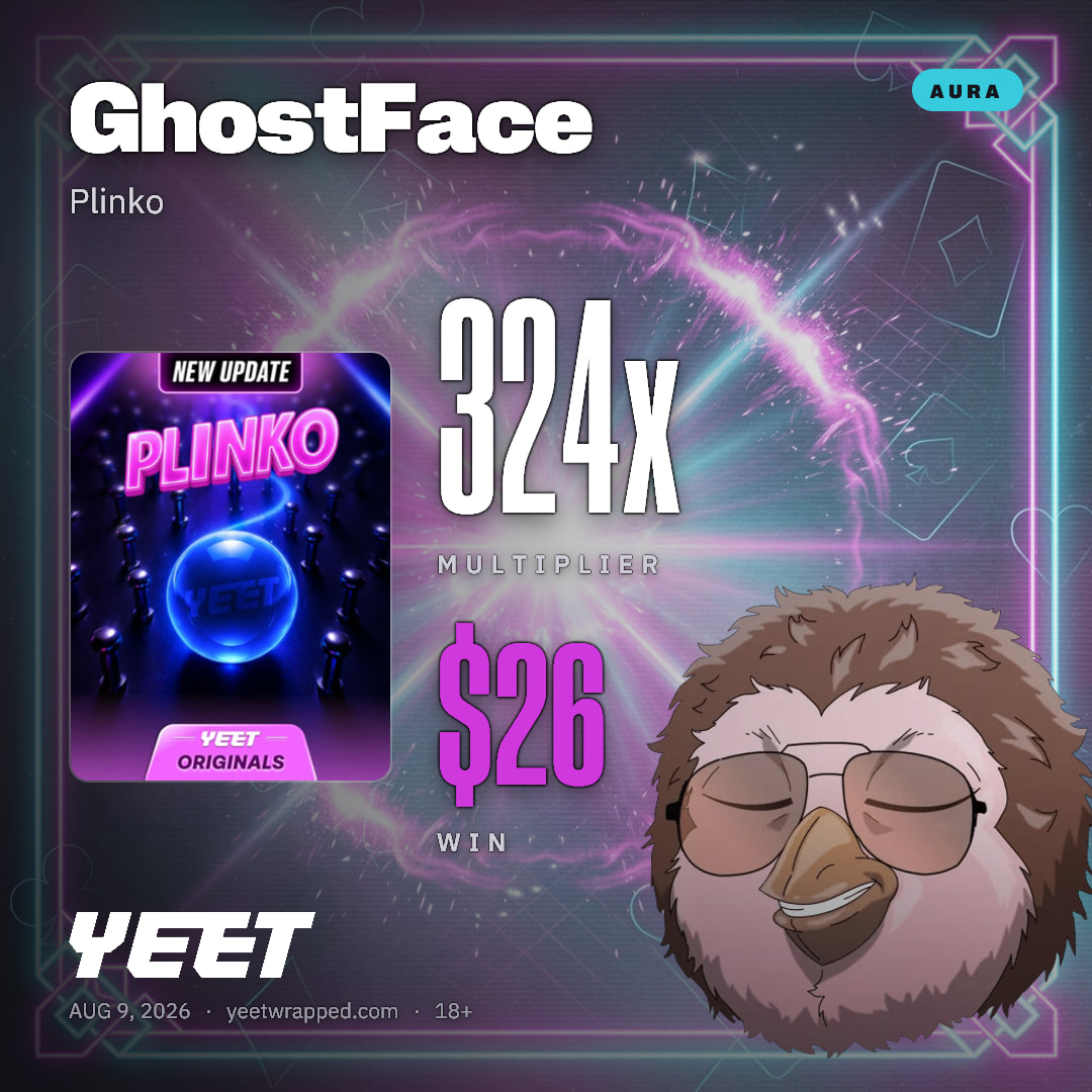 GhostFace hit 324x on Plinko
