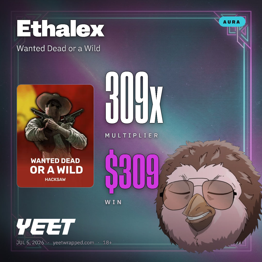 Ethalex hit 309.2x on Wanted Dead or a Wild