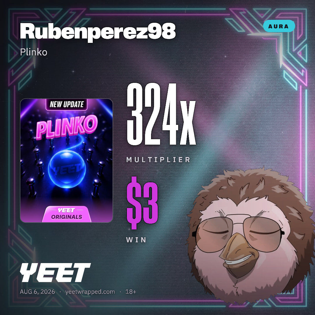 Rubenperez98 hit 324x on Plinko