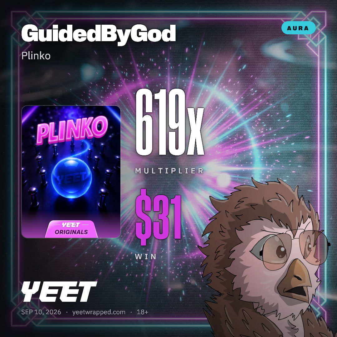 GuidedByGod hit 619x on Plinko
