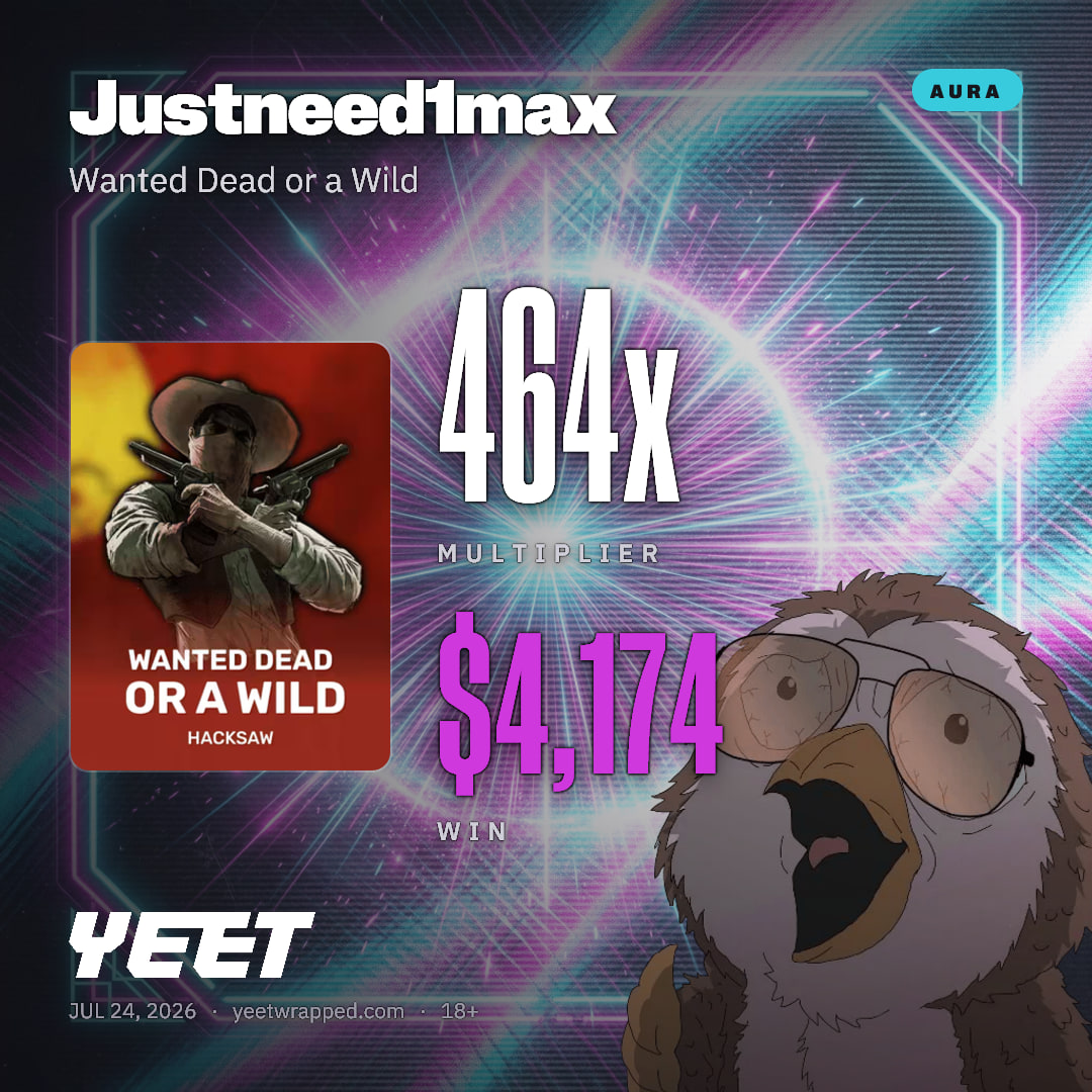 Justneed1max hit 463.8x on Wanted Dead or a Wild