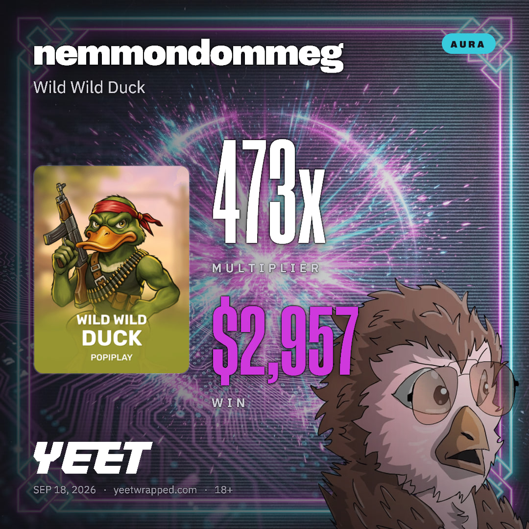 nemmondommeg hit 473.1x on Wild Wild Duck