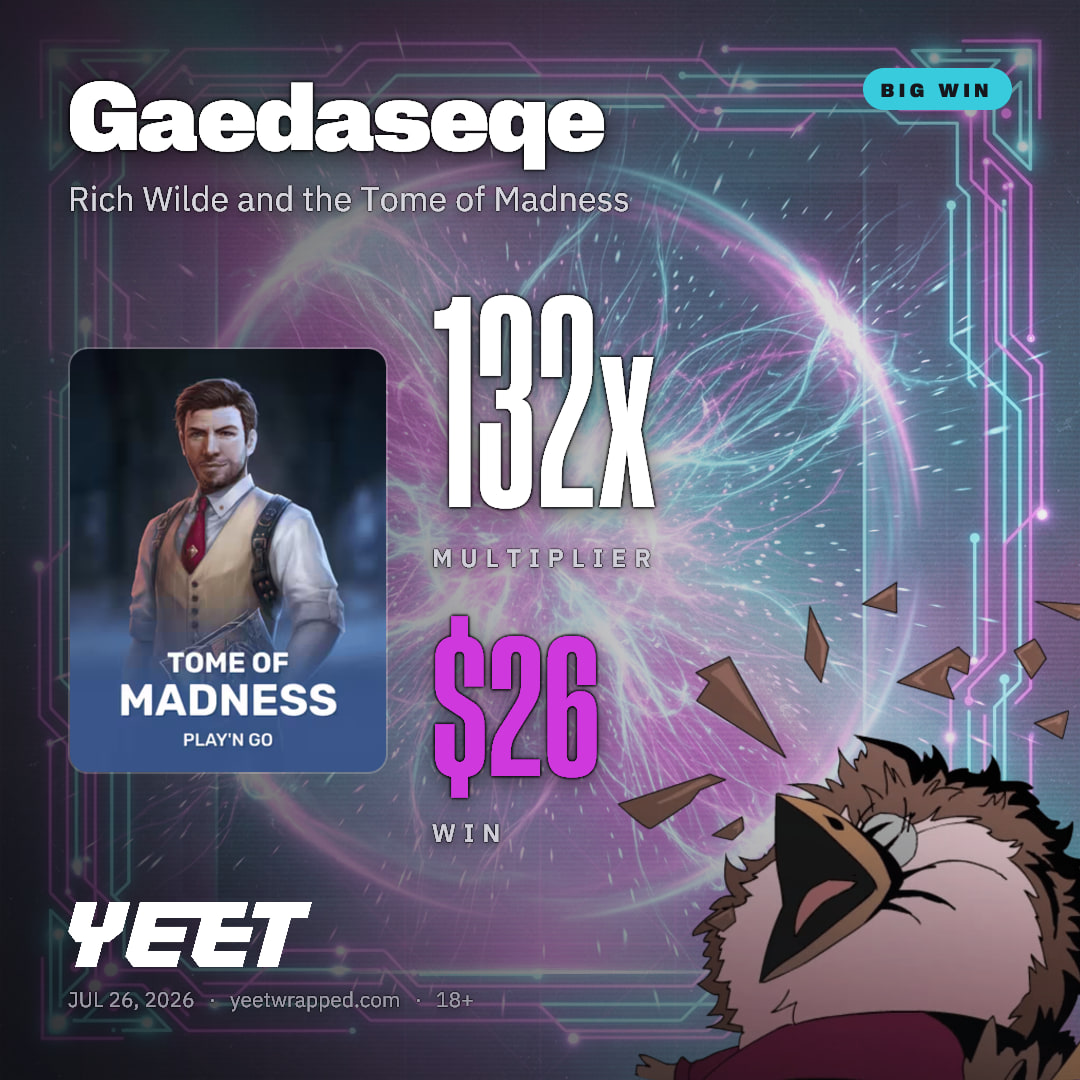 Gaedaseqe hit 131.9x on Rich Wilde and the Tome of Madness