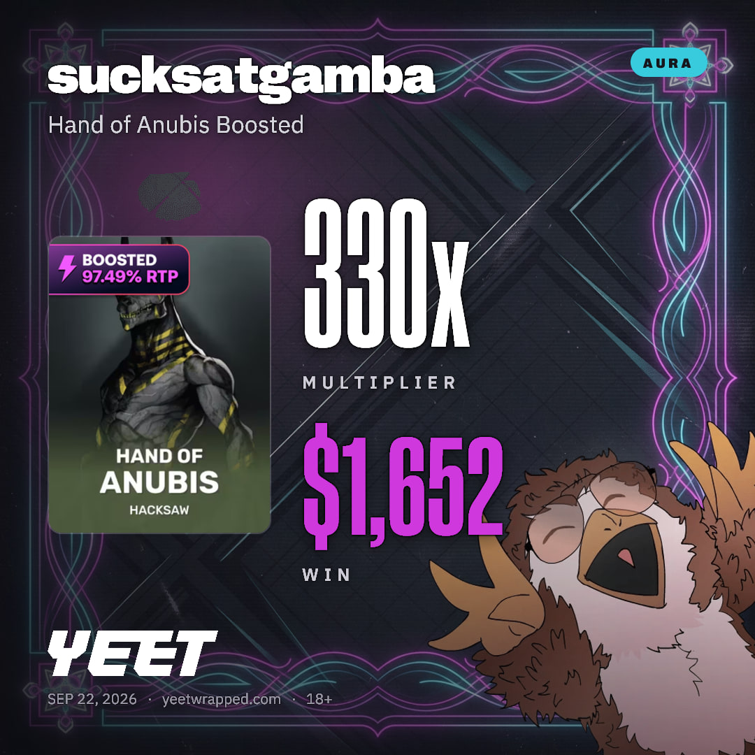 sucksatgamba hit 330.4x on Hand of Anubis Boosted