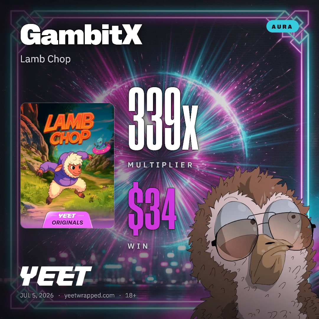 GambitX hit 338.7x on Lamb Chop
