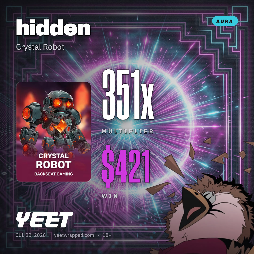 hidden hit 350.5x on Crystal Robot