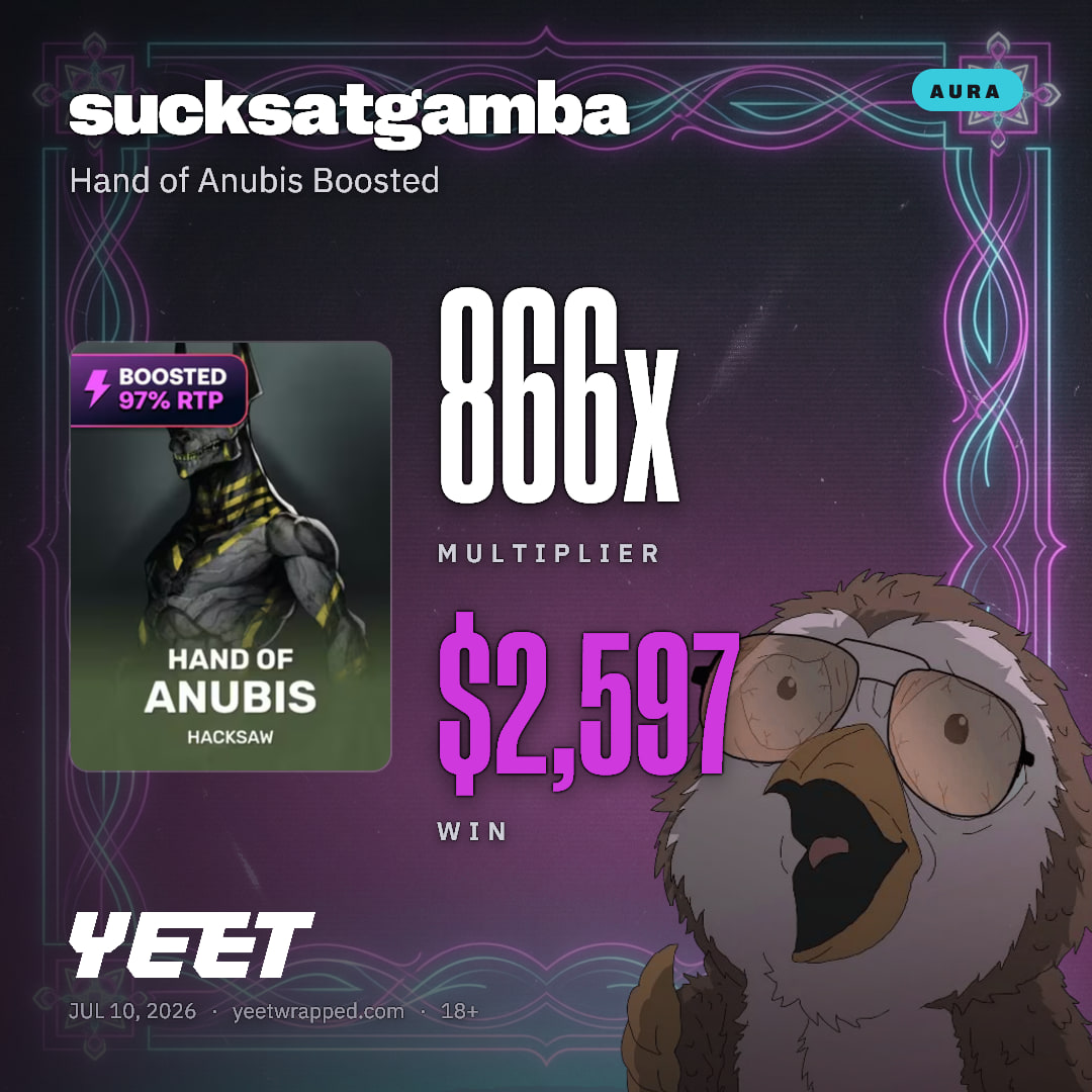 sucksatgamba hit 865.6x on Hand of Anubis Boosted