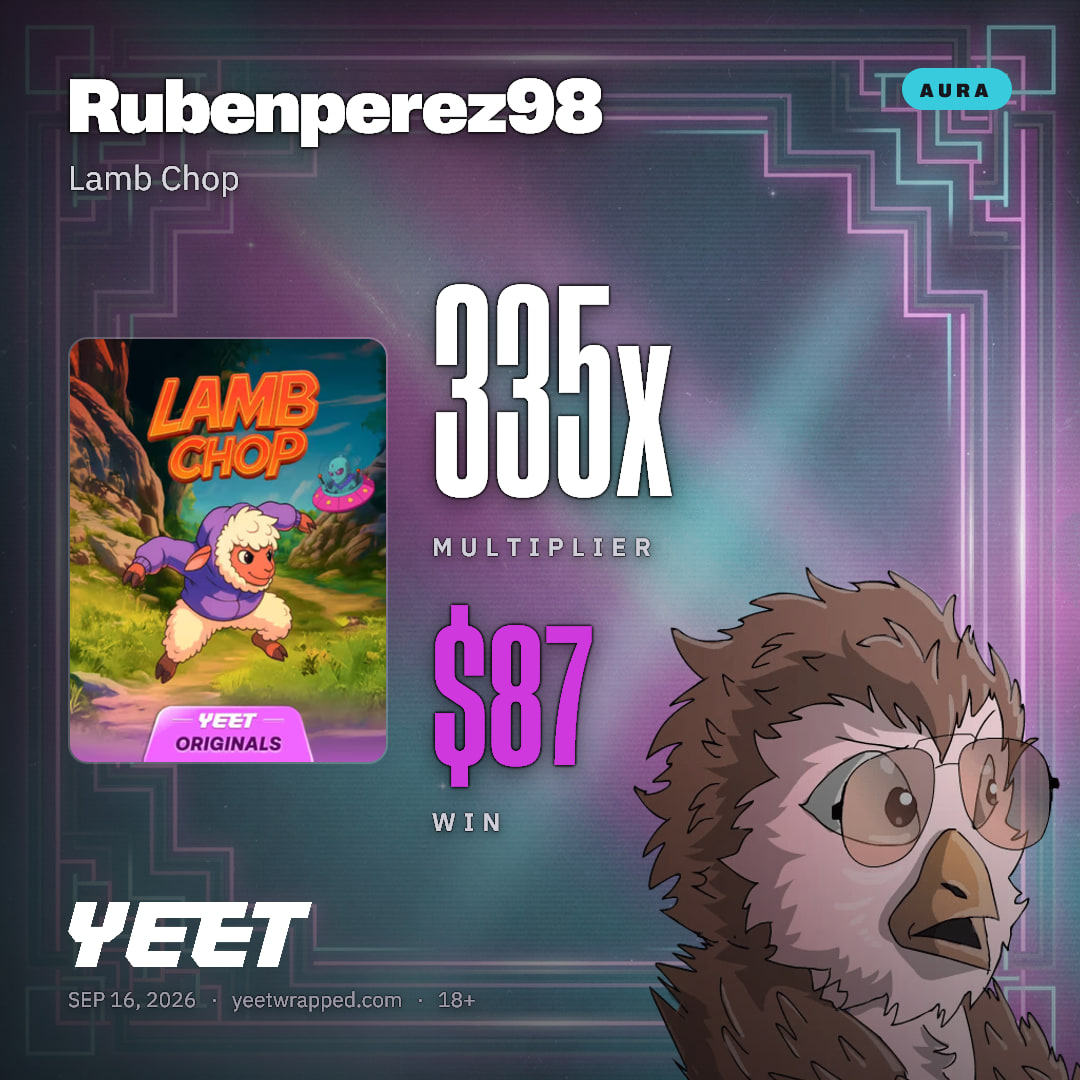 Rubenperez98 hit 334.6x on Lamb Chop