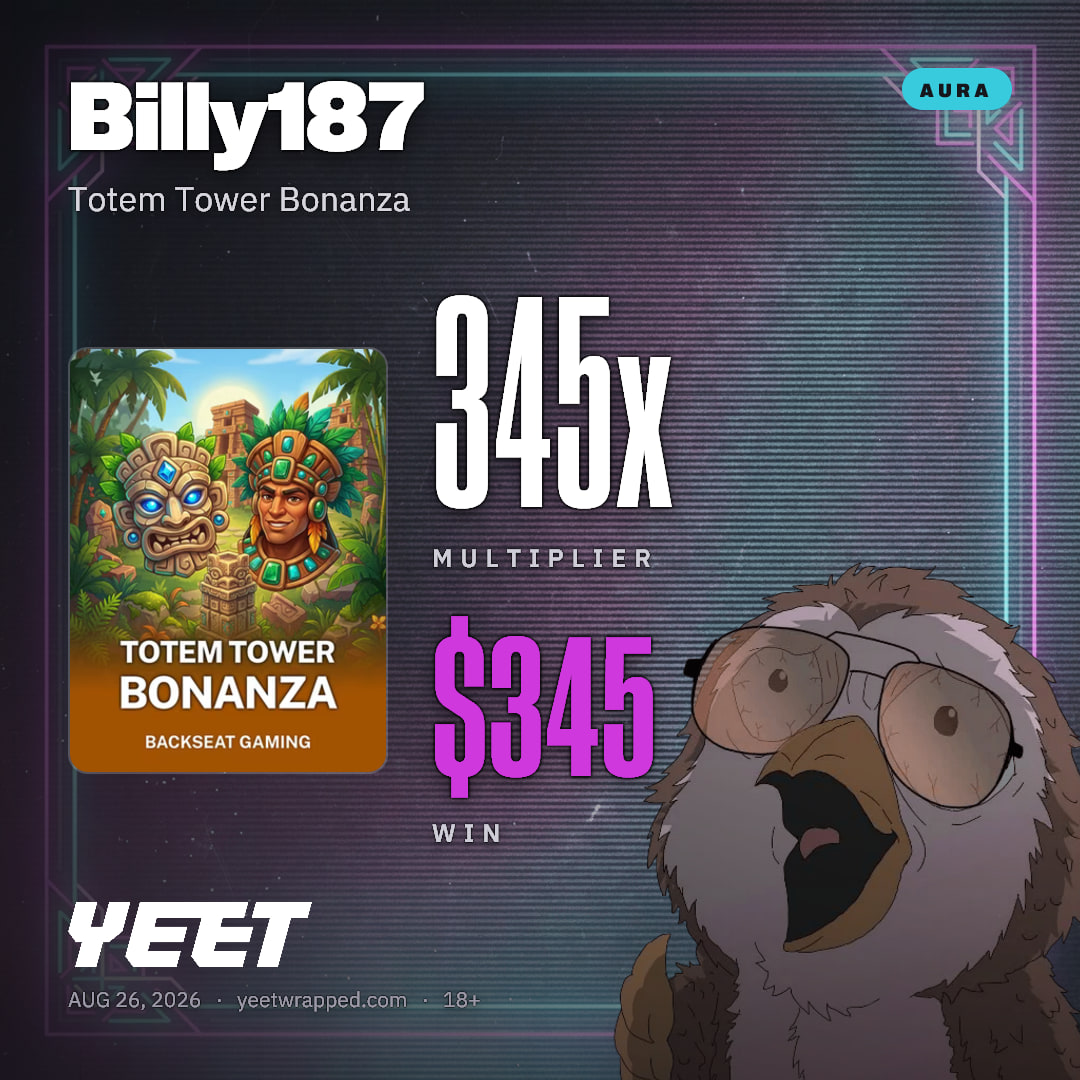 Billy187 hit 344.8x on Totem Tower Bonanza