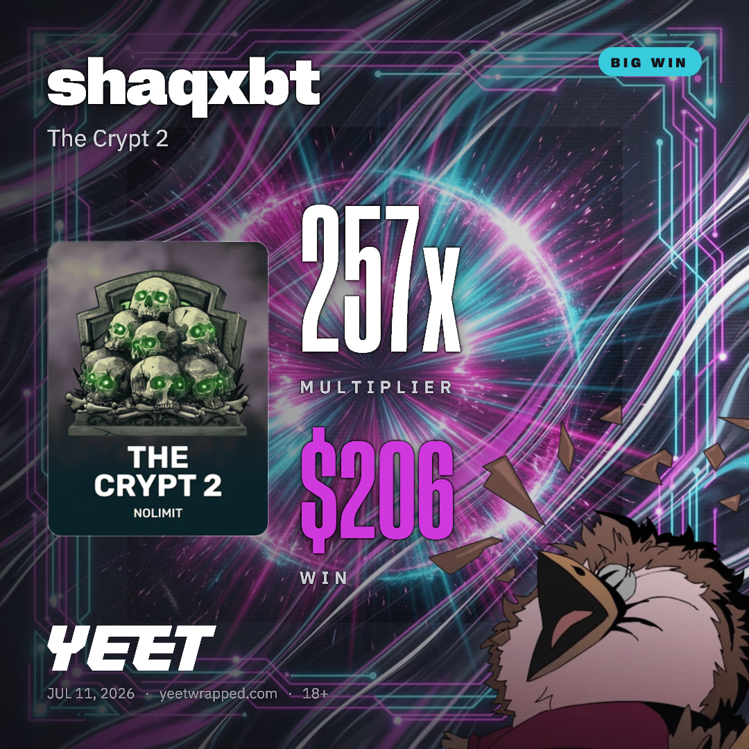 shaqxbt hit 256.9x on The Crypt 2