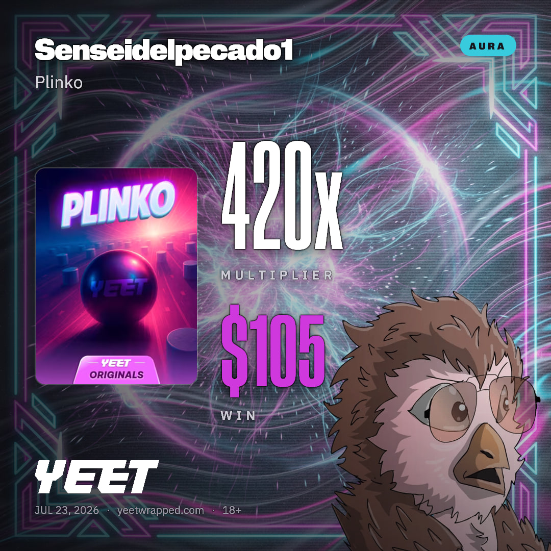 Senseidelpecado1 hit 420x on Plinko