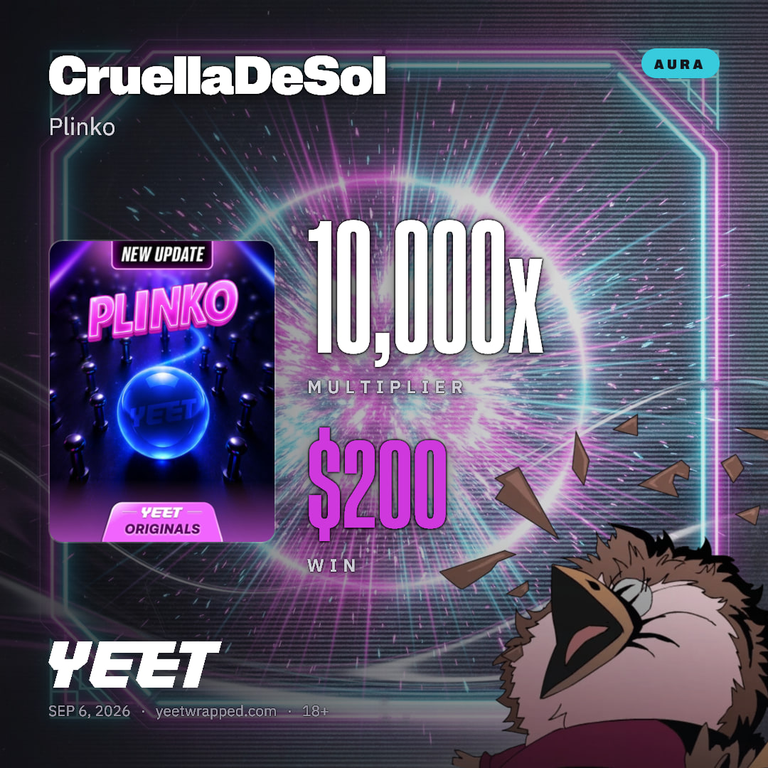 CruellaDeSol hit 10,000x on Plinko