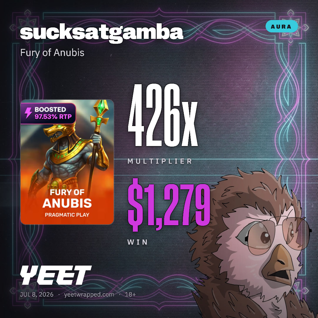 sucksatgamba hit 426.4x on Fury of Anubis