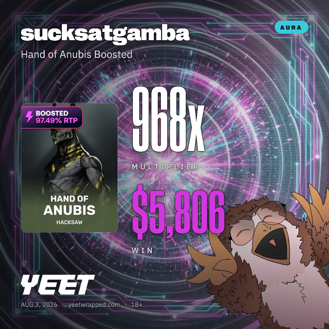 sucksatgamba hit 967.6x on Hand of Anubis Boosted