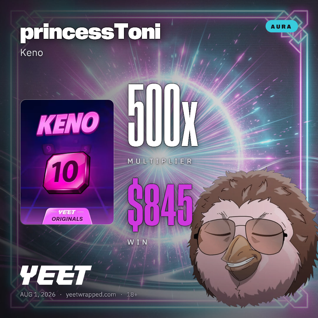 princessToni hit 500x on Keno