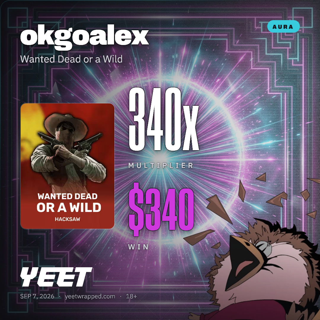 okgoalex hit 339.9x on Wanted Dead or a Wild