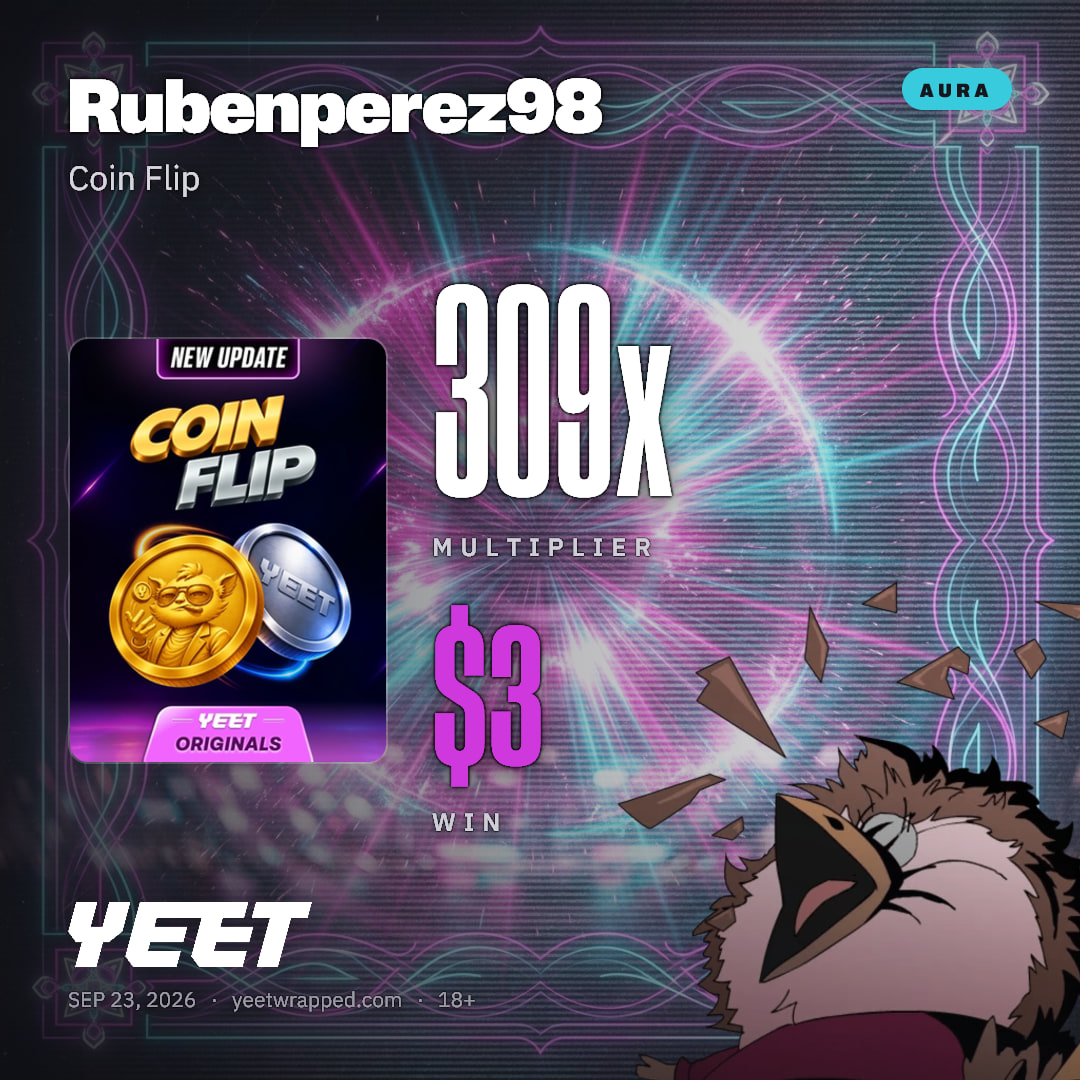Rubenperez98 hit 308.8x on Coin Flip