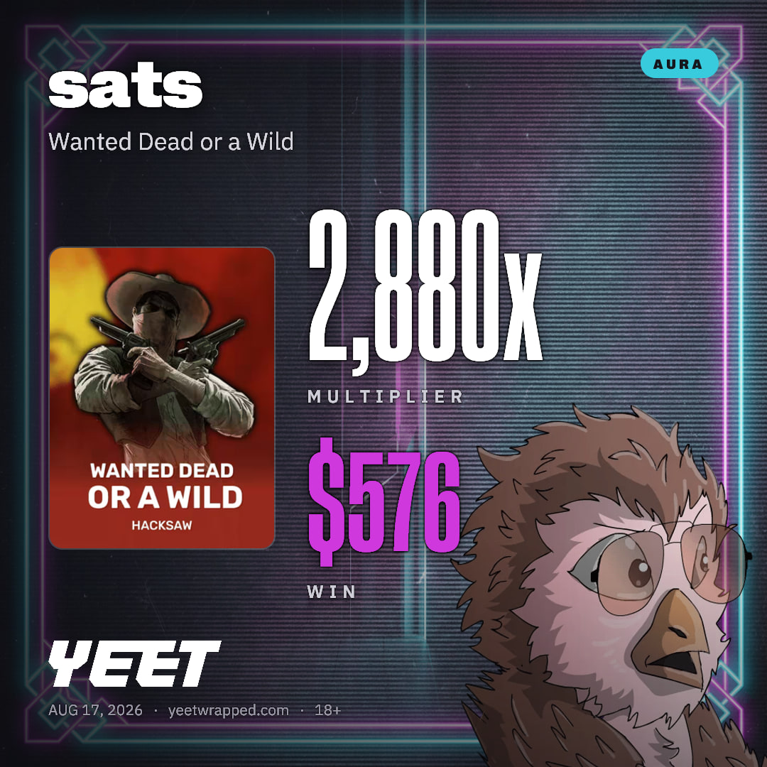sats hit 2,880x on Wanted Dead or a Wild