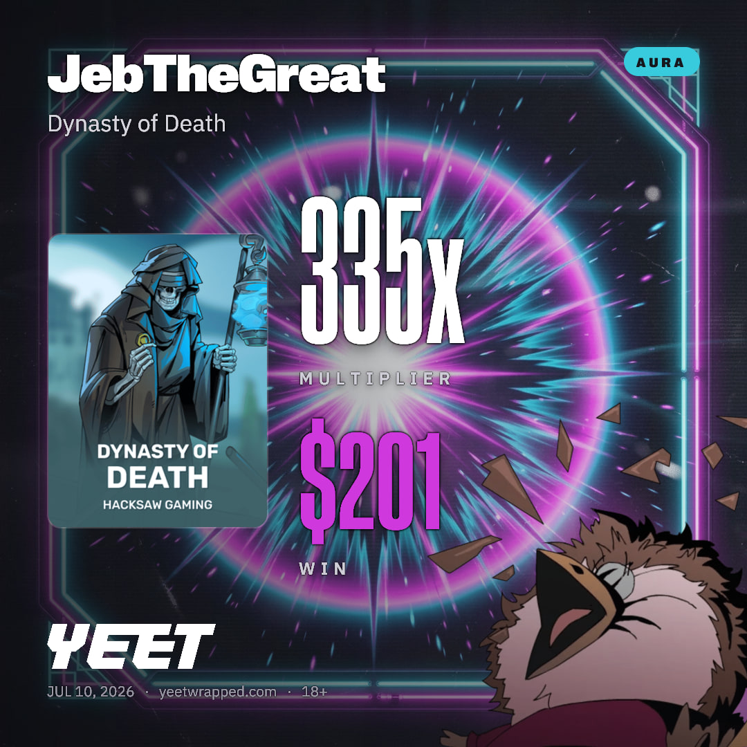 JebTheGreat hit 334.8x on Dynasty of Death