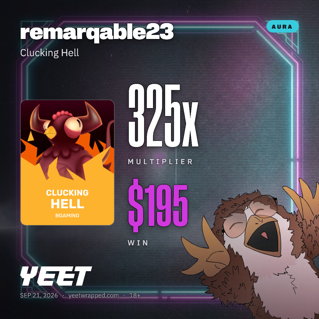 remarqable23 hit 325.4x on Clucking Hell