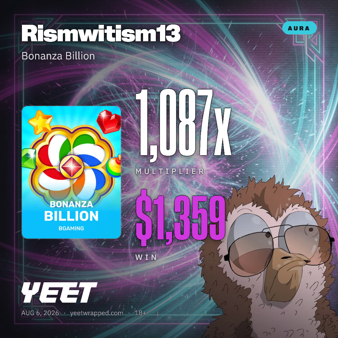 Rismwitism13 hit 1,087x on Bonanza Billion