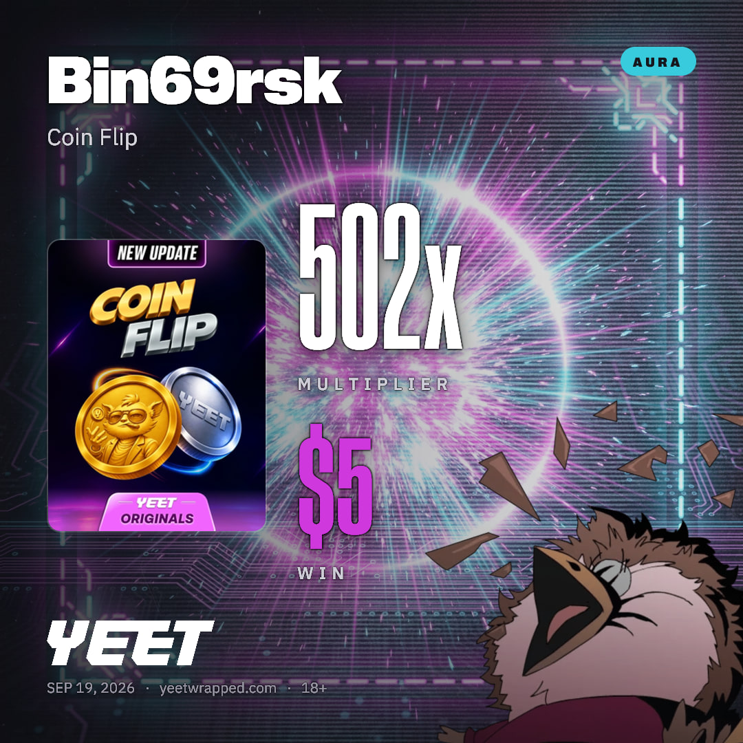Bin69rsk hit 501.8x on Coin Flip