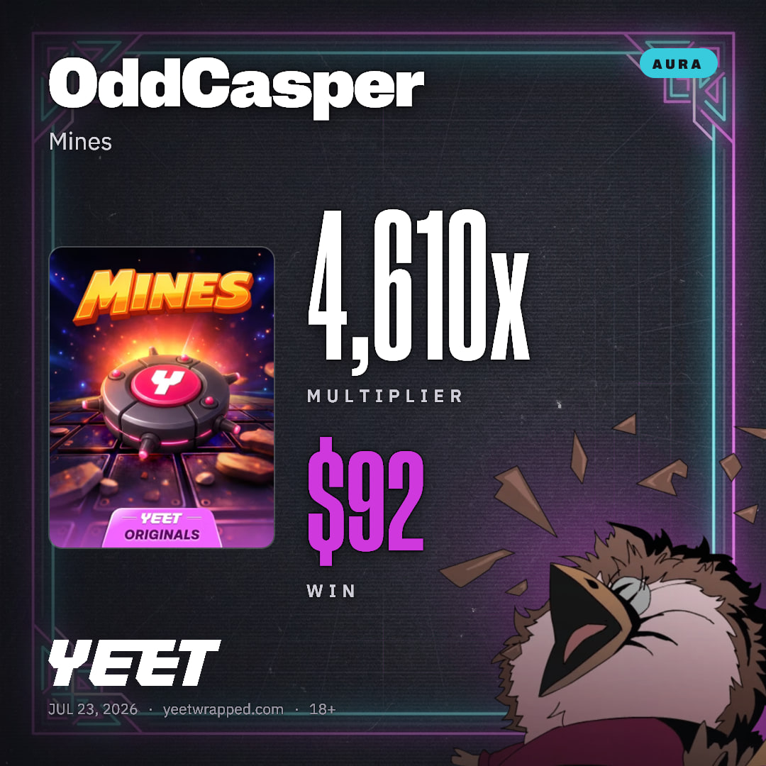 OddCasper hit 4,610x on Mines