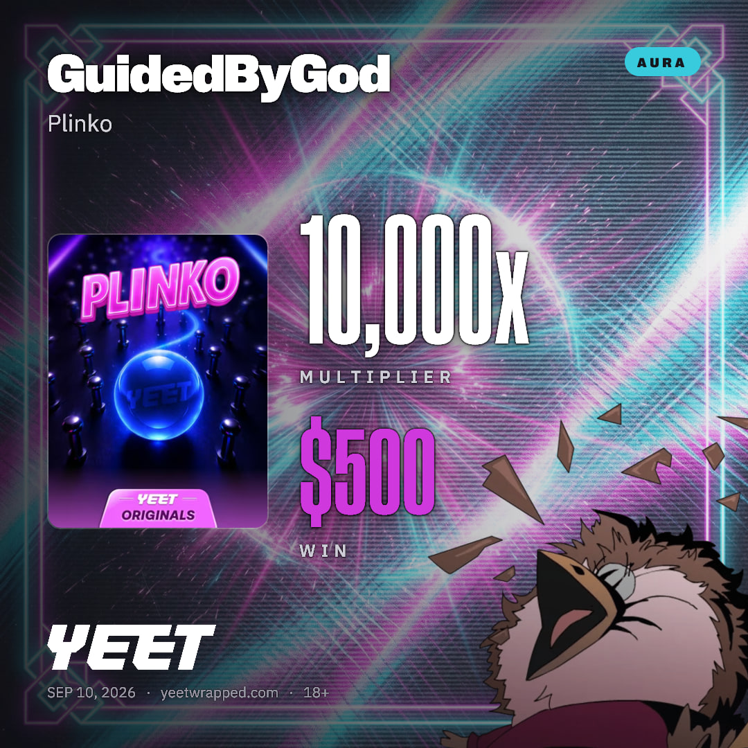 GuidedByGod hit 10,000x on Plinko