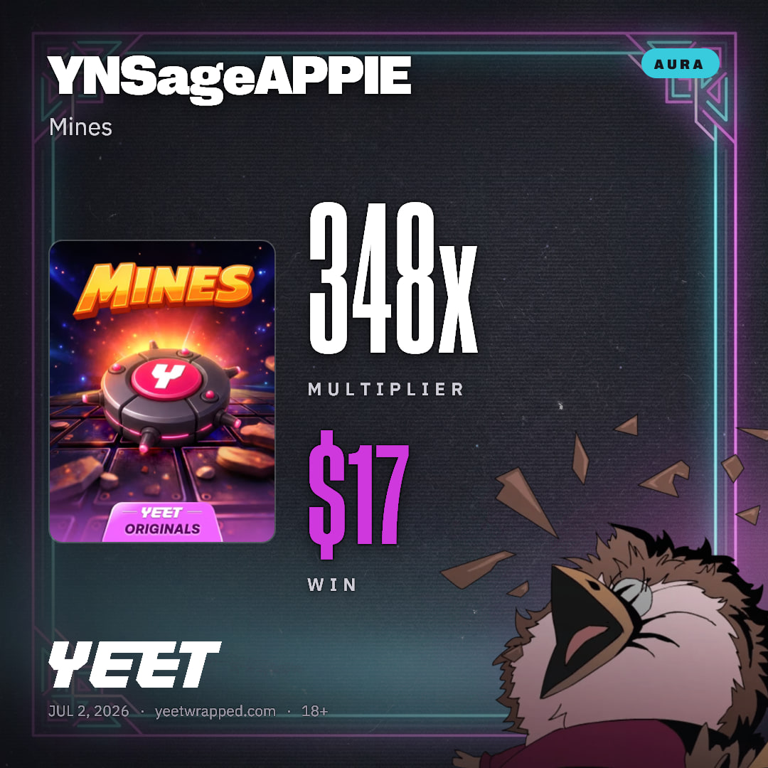 YNSageAPPIE hit 347.6x on Mines