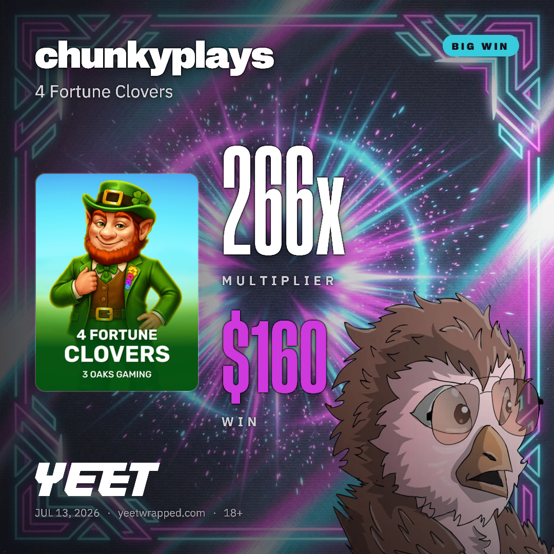 chunkyplays hit 266x on 4 Fortune Clovers