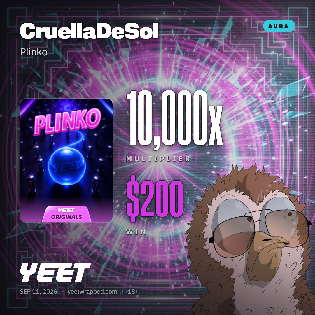 CruellaDeSol hit 10,000x on Plinko