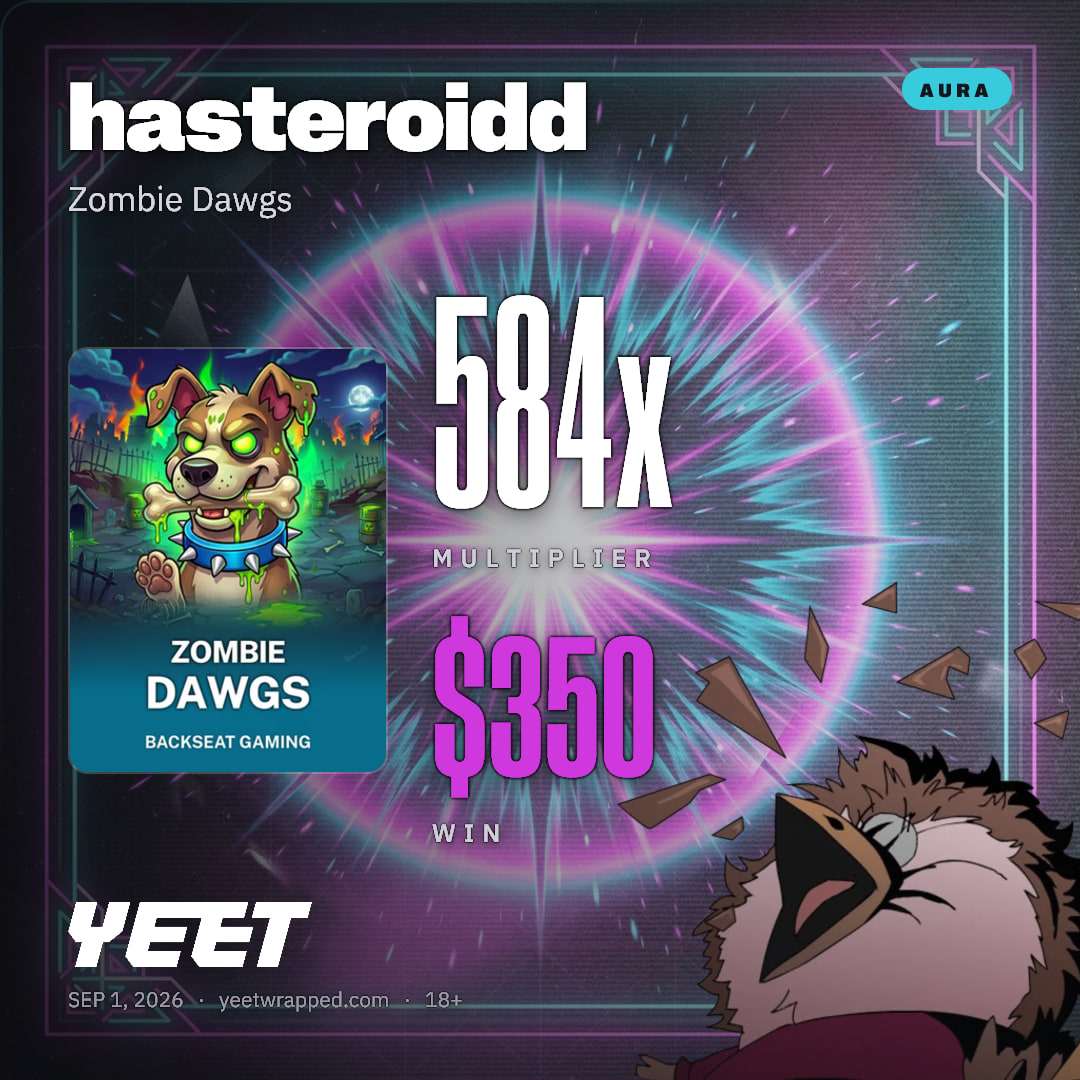 hasteroidd hit 583.6x on Zombie Dawgs