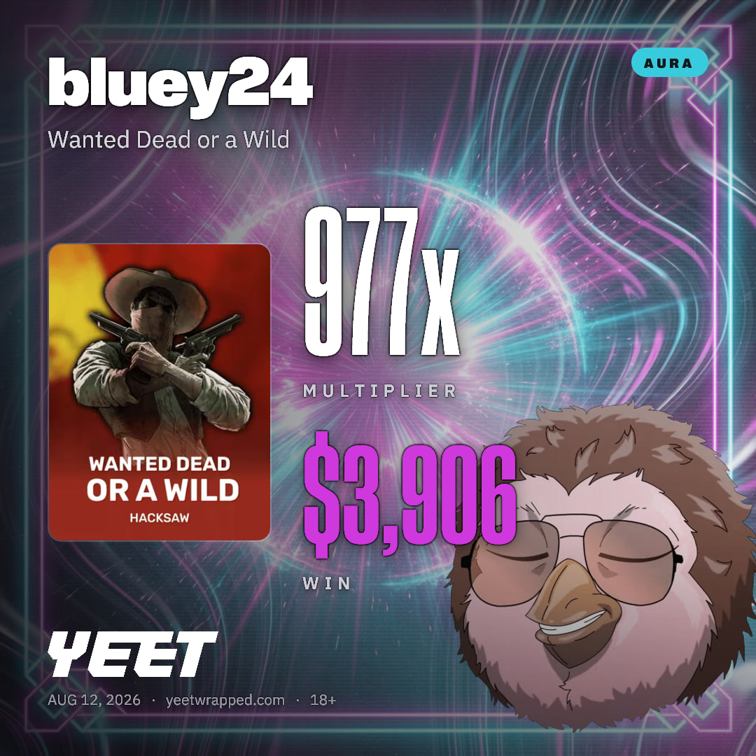 bluey24 hit 976.5x on Wanted Dead or a Wild