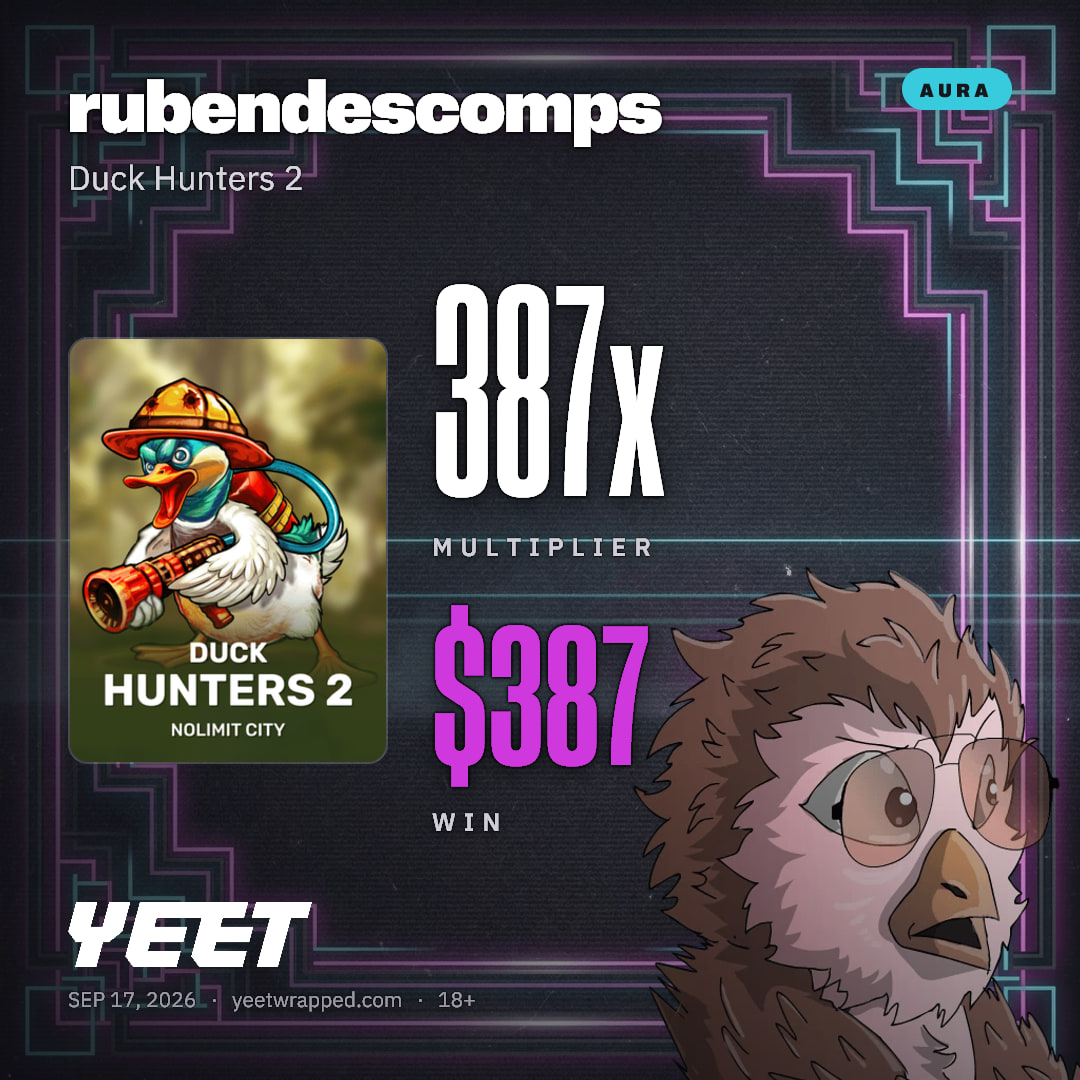 rubendescomps hit 386.7x on Duck Hunters 2