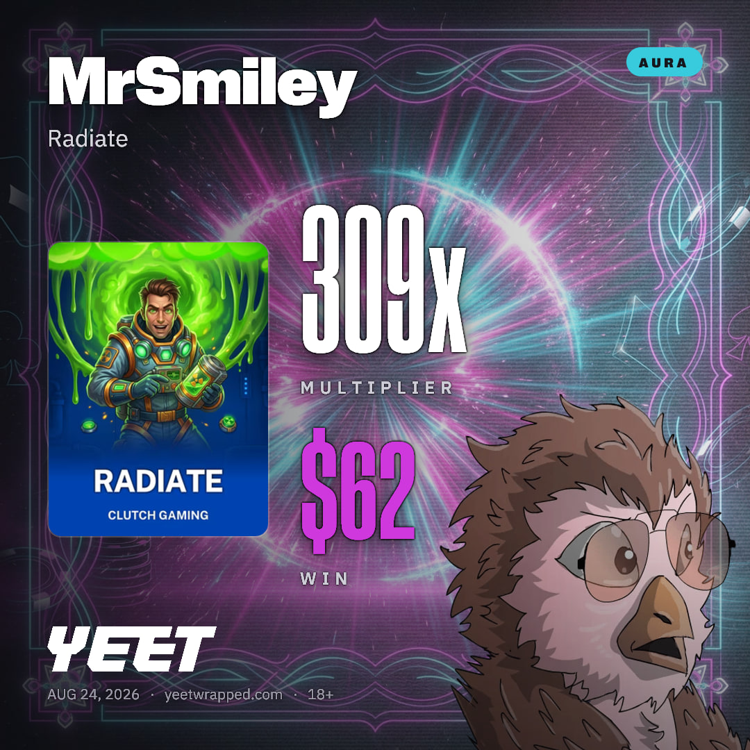 MrSmiley hit 308.5x on Radiate