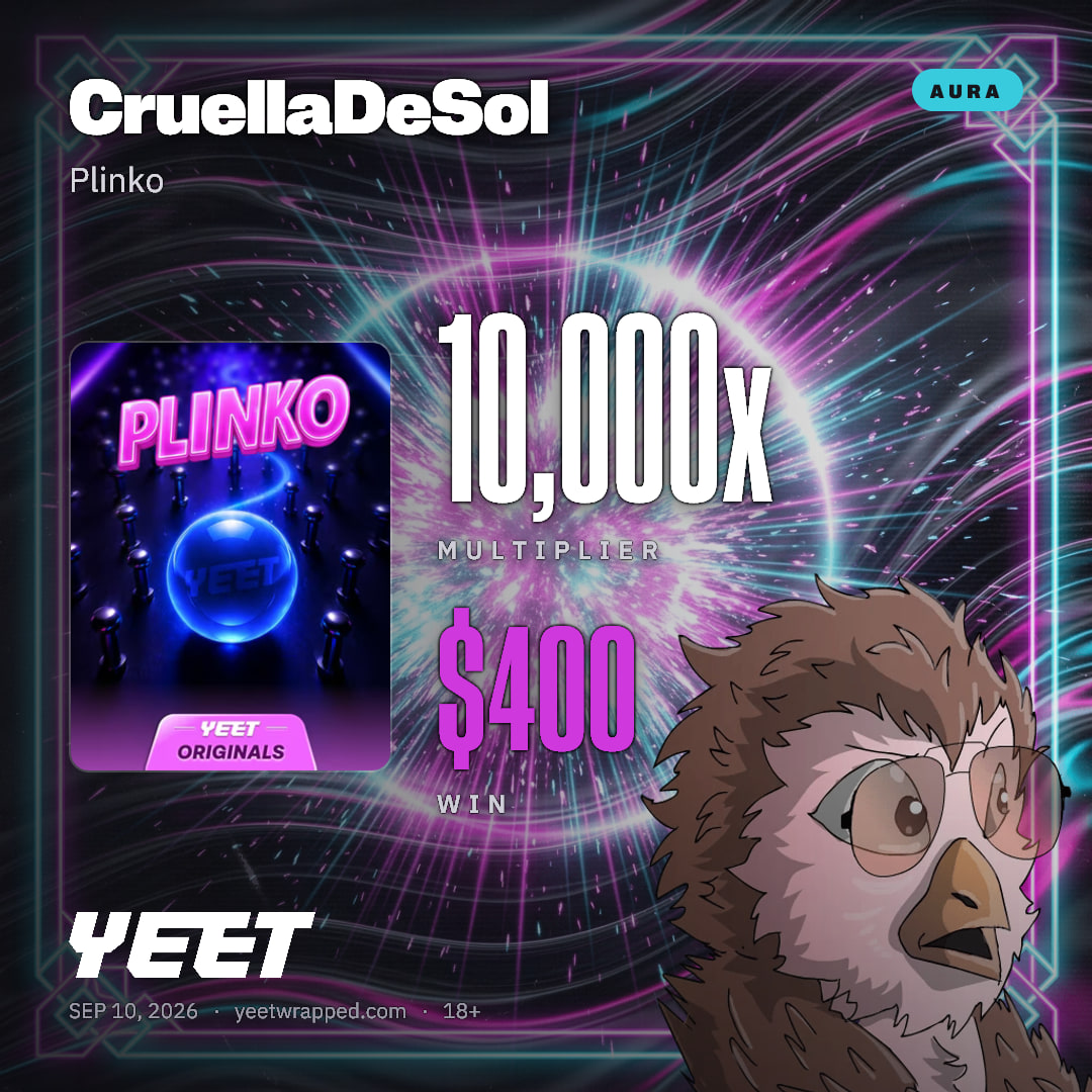 CruellaDeSol hit 10,000x on Plinko