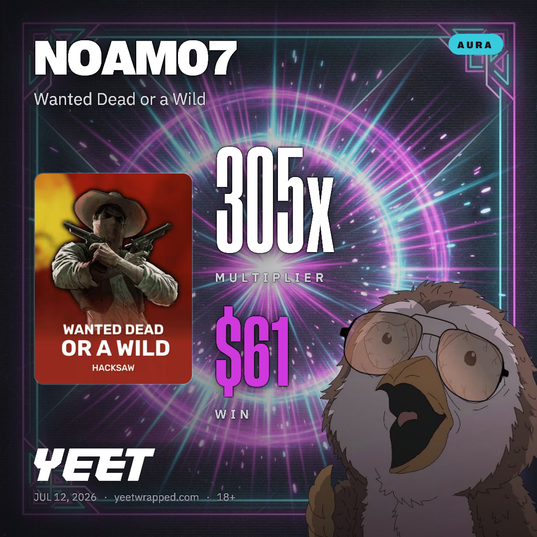 NOAM07 hit 304.9x on Wanted Dead or a Wild