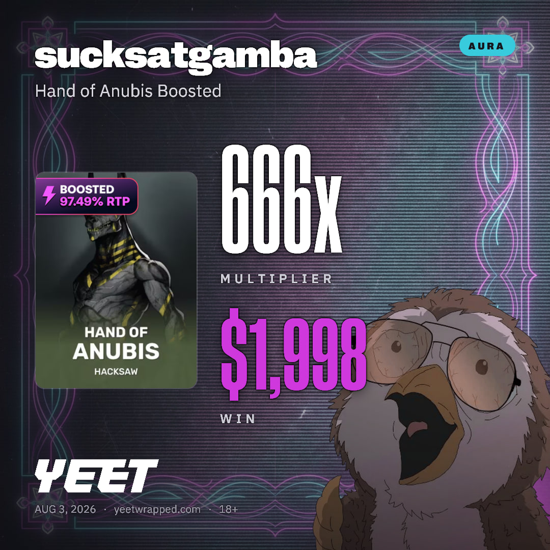 sucksatgamba hit 666.1x on Hand of Anubis Boosted