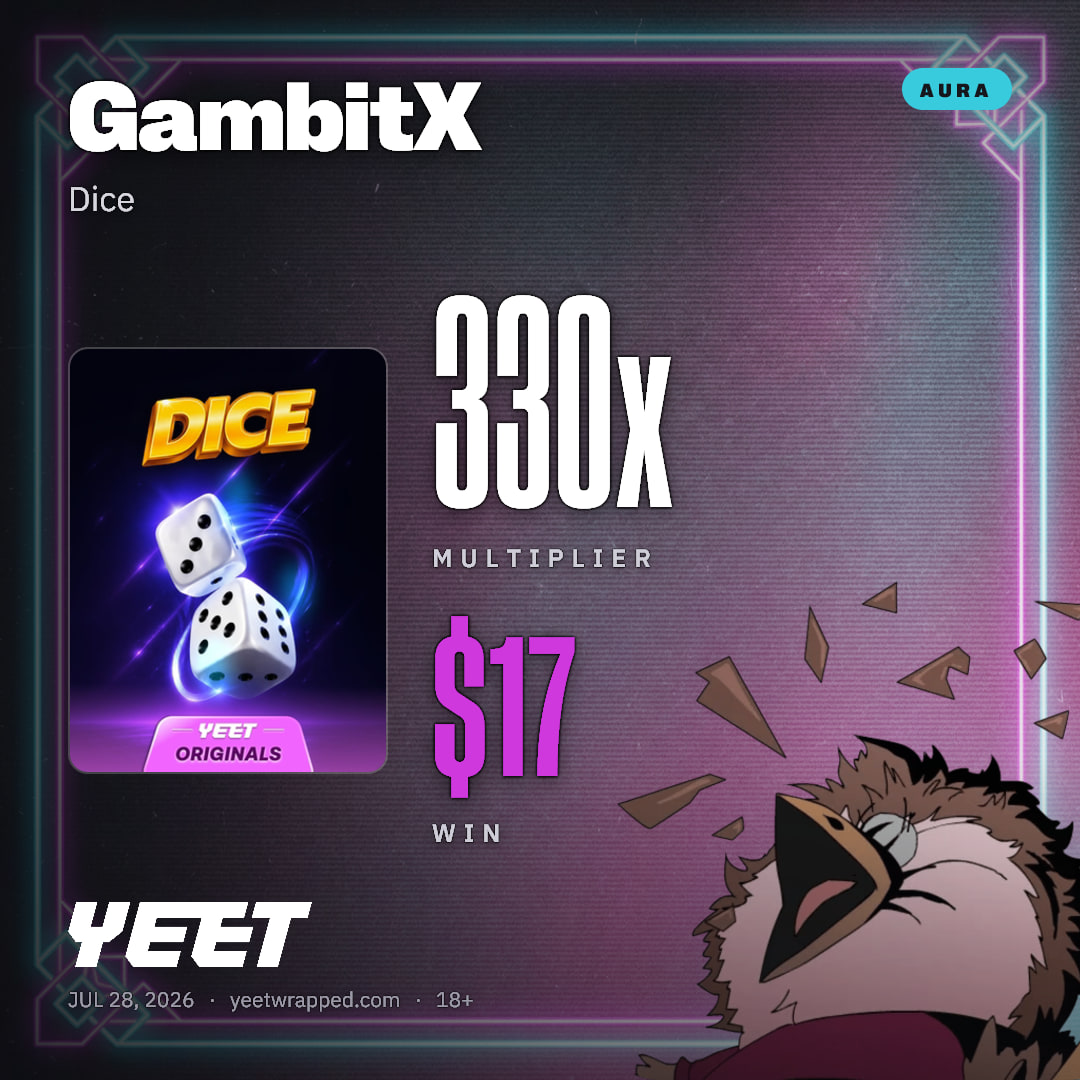 GambitX hit 330x on Dice