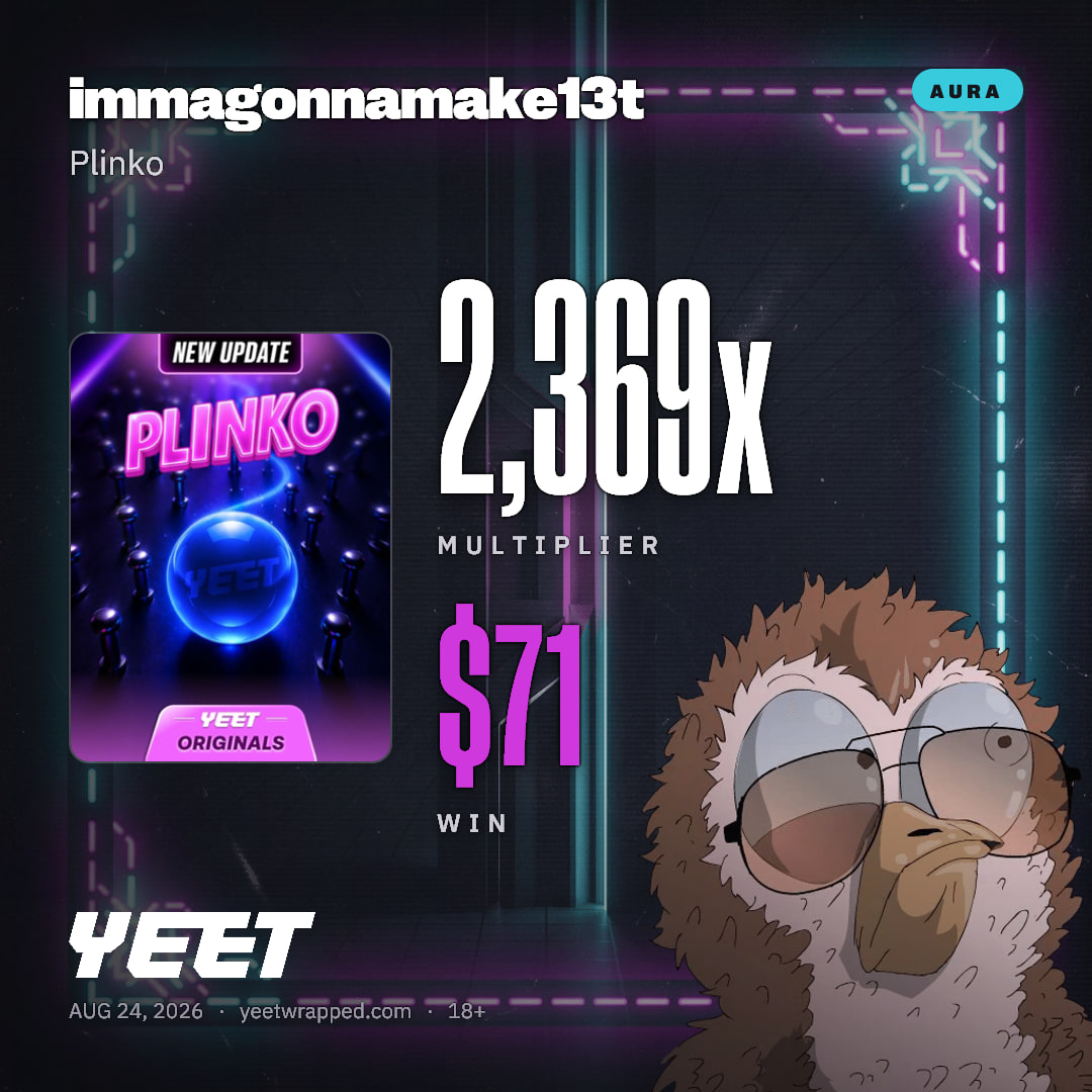 immagonnamake13t hit 2,369x on Plinko