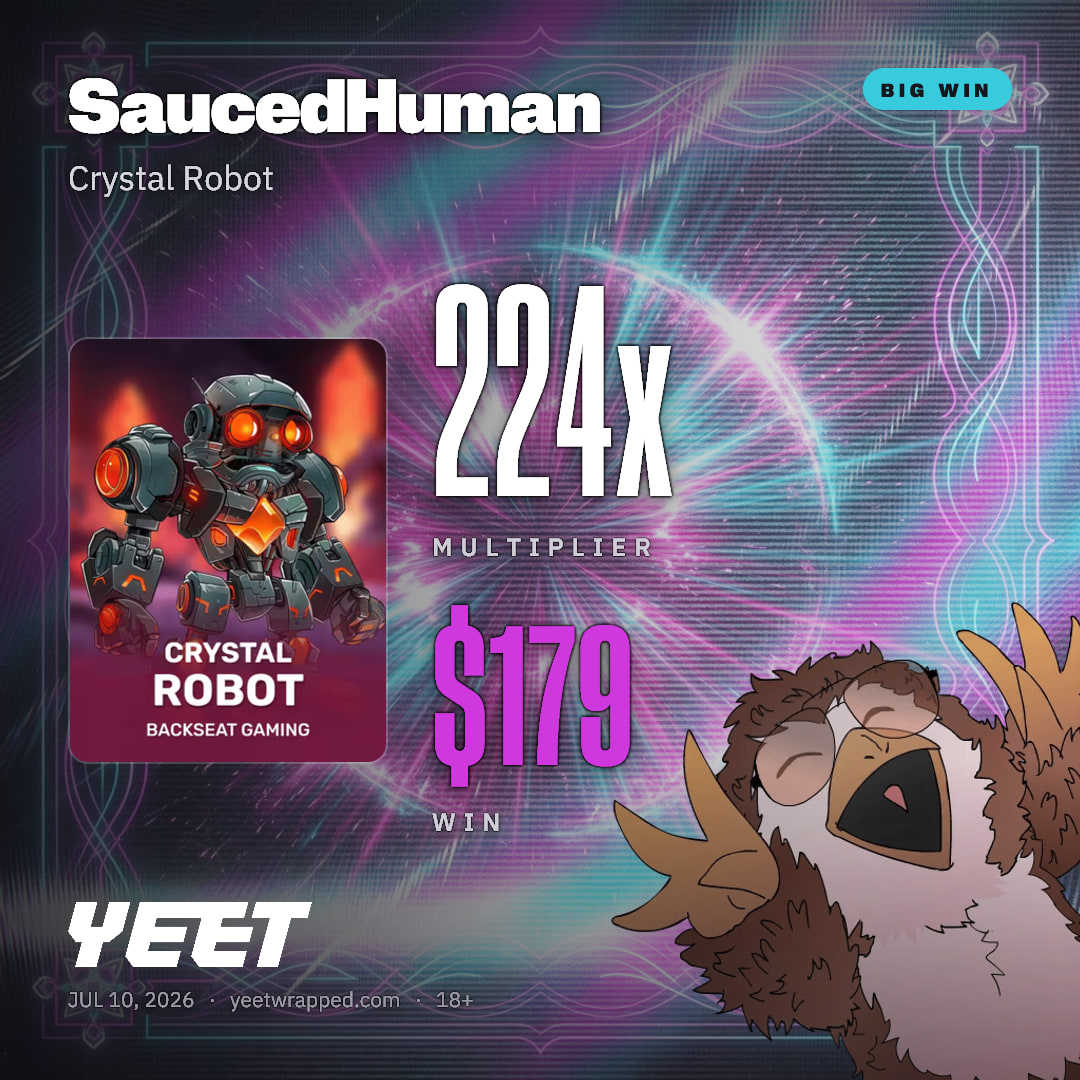 SaucedHuman hit 224.2x on Crystal Robot