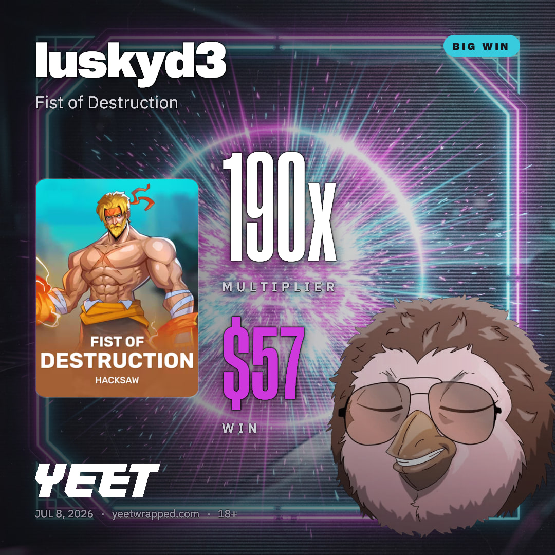 luskyd3 hit 189.9x on Fist of Destruction
