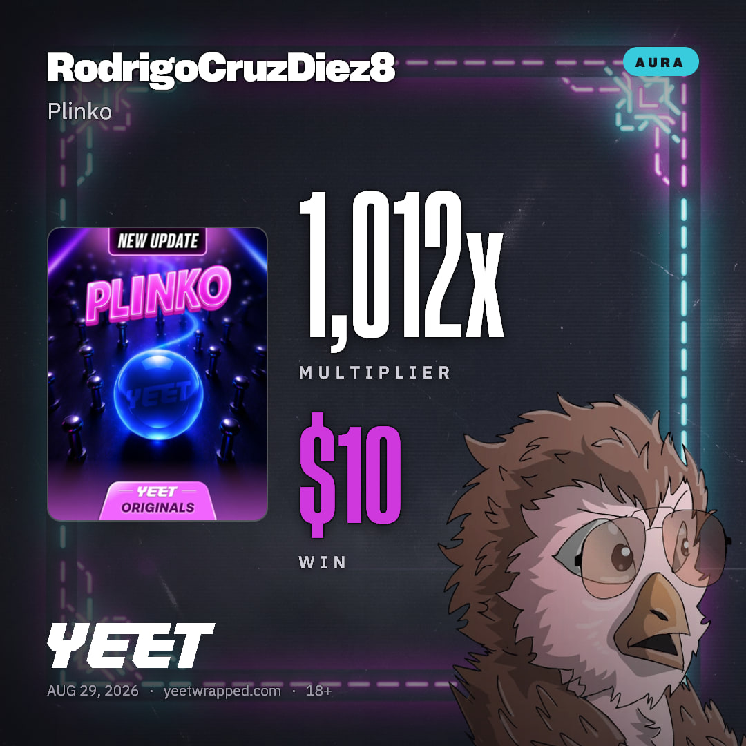 RodrigoCruzDiez8 hit 1,012x on Plinko